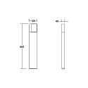 Brumberg Borne d'éclairage ILIA commutable LED IP54, graphite 