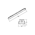 Brumberg Luminaire pour locaux humides HUMID ONE PRO direct IP65, gris gradable