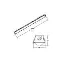 Brumberg damp-proof luminaire HUMID ONE PRO direct IP65, grey dimmable