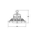 Brumberg Projecteurs de hall SOL rond IP65, noir  