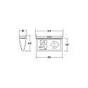 Brumberg Lampe de secours EKW unilat�ral, bilat�ral IP54, blanche