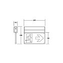 Brumberg Lampe de secours EKW IP41, argent