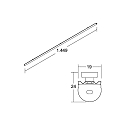 Brumberg Remplacement des LED LINEO LED T5/T8 150CM REPLACEMENT 2CCT semi-circulaire, CCT Switch, courant constant