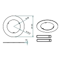 Brumberg Reducing ring with outer Ø 12cm, white