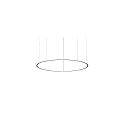 Luminaire � suspension ANDROS IN/OUT � 180CM contr�lable par DALI IP20, couvert de poudre, noir mat gradable