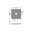 Brumberg acoustical element SILENTIUM (STRUCTURE) 89.5CM square, symmetrical, beige
