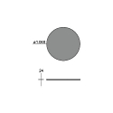 Brumberg élément acoustique SILENTIUM (SMOOTH) FOR BIRO40 / 10CM / 120CM rond, crème
