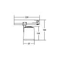 Brumberg track spot RETAIL ONE round, rotatable, switchable LED IP20, silver 