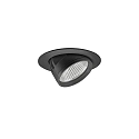 Plafonnier encastré ARTEMIS MINI rond, direct IP20, noir gradable
