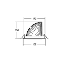 Brumberg Lumi�re encastr�e ARTEMIS MAXI rond, rotatif, commutable LED IP20, argent  42W 5408lm 3000K CRI 90-100