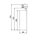 Brumberg 3-phase spot MAXI round, swivelling IP20, black 
