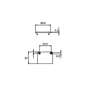 Brumberg end piece PEPA FLAT flat, closed, black