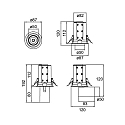 Brumberg Plafonnier encastr� TRAXX MICRO pivotant, rotatif, direct IP20, argent gradable