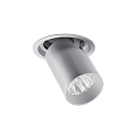 Spot TRAXX MINI rond, pivotant, rotatif, commutable LED IP20, argent 