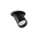 Plafonnier encastr� TRAXX MIDI pivotant, rotatif, direct IP20, noir gradable