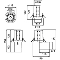 Brumberg spot TRAXX MIDI round, swivelling, rotatable, switchable LED IP20, silver 