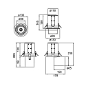 Brumberg Plafonnier encastr� TRAXX MAXI pivotant, rotatif, direct IP20, argent gradable