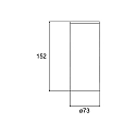 Brumberg Luminaire de surface TRAXX MAXI rond, direct IP20, argent gradable