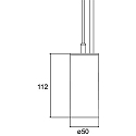Luminaire � suspension TRAXX MINI rond, commutable LED IP20, argent 
