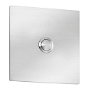 Plaque � sonnette  10 X 10 grand, carr�, acier inoxydable