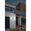 CMD Creative Metalldesign Outdoor LED wall luminaire 22 x 22cm, IP44, 12W 3000K, stainless steel / opal glass, anthracite