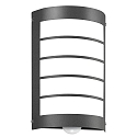 Luminaire mural d�ext�rieur langue, semi-circulaire, avec d�tecteur de mouvement E27 IP44, anthrazit