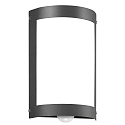Luminaire mural d�ext�rieur langue, semi-circulaire, avec d�tecteur de mouvement E27 IP44, anthrazit