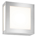 Luminaire mural d�ext�rieur 22 x 22 carr� E27 IP44, acier inoxydable