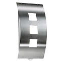 Outdoor wall luminaire AQUA TOMA with motion detector, IP44, E27, stainless steel / opal glass, brushed