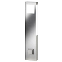 Lampadaire d�ext�rieur AQUA PAULO POWER angulaire, avec prise de courant 2G11 IP44, acier inoxydable 