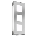 Luminaire mural d�ext�rieur AQUA TRILO 3 fois, angulaire, avec d�tecteur de mouvement E27 IP44, acier inoxydable