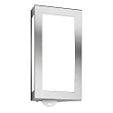 Luminaire mural d�ext�rieur AQUA LONG langue, avec d�tecteur de mouvement E27 IP44, acier inoxydable bross�