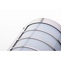 CMD Creative Metalldesign Luminaire mural d�ext�rieur langue, semi-circulaire, avec grille IP44, acier inoxydable 