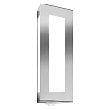 Luminaire mural d�ext�rieur TRAPEZ 1 voie, angulaire, avec d�tecteur de mouvement E27 IP44, acier inoxydable