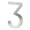 Num�ros de maison 3 petit, acier inoxydable bross�