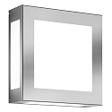 Outdoor LED wall luminaire AQUA LEGENDO with sensor, IP44, 12W 3000K, stainless steel / opal glass, brushed