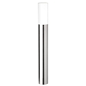Outdoor floor luminiare AQUA PAULO, round, IP44, E27, stainless steel / opal glass, 90cm, brushed