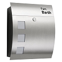 Engraving for post box from stainless steel and opal glass (Art-Nr. CMD-46)