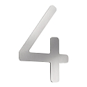 Num�ros de maison 4 petit, acier inoxydable bross�