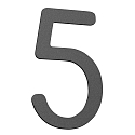 Num�ros de maison 5 petit, anthrazit