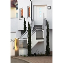 CMD Creative Metalldesign Outdoor wall luminaire AQUA LEGENDO, IP44, 2x E27, stainless steel / opal glass, anthracite