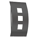 Outdoor wall luminaire AQUA TOMA, IP44, E27 max. 75W, stainless steel / opal glass, anthracite