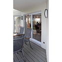 CMD Creative Metalldesign Outdoor wall luminaire AQUA QUADRAT, IP44, E27, stainless steel / opal glass, anthracite