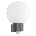 Luminaire mural d�ext�rieur AQUA BALL rond, avec d�tecteur de mouvement E27 IP44, anthrazit 
