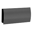 Newspaper compartment  curved from stainless steel, IP44, height 16cm, anthracite