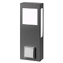 Lampadaire d�ext�rieur AQUA PAULO 40CM POWER angulaire, plat, avec prise de courant 2G11 IP44, anthrazit 