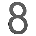 Num�ros de maison 8 petit, anthrazit