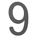 Num�ros de maison 9 petit, anthrazit