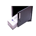 CMD Creative Metalldesign standing letterbox 112 X 50 X 37CM square, straight, with package tray, with lock, anthracite