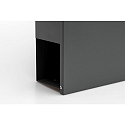 CMD Creative Metalldesign letterbox with newspaper holder INOX BAR - OPTIONAL USE adjustable, with lock, anthracite, stainless steel